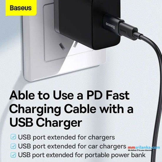 Baseus Ingenuity Series Mini OTG Adapter USB 3.1 to Type-C Black